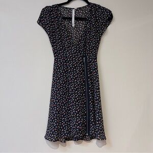 Reformed Floral Print Zip Dress